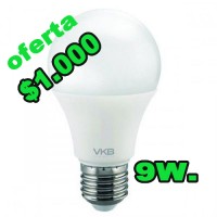 Ampolleta Led 9W. clasica