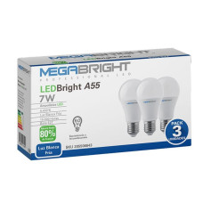 Pack 3 ampolletas led 7W