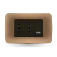 Enchufe doble + USB A y C embutido Enchufe doble + USB A y C embutido